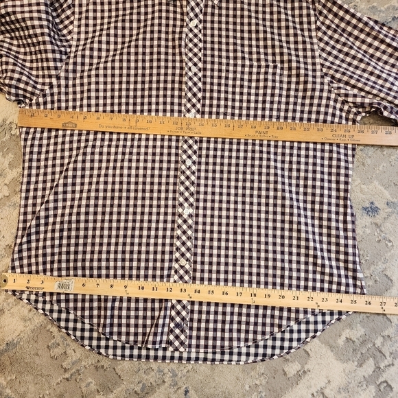 Johnston & Murphy Flip Cuff Long Sleeve Button Up Shirt Red White Blue Plaid XL - Picture 15 of 16
